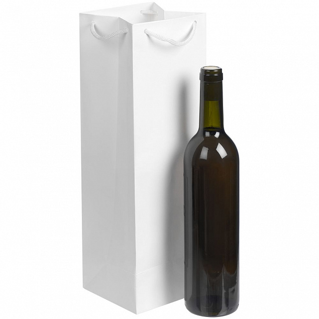 Пакет под бутылку Vindemia, белый с логотипом в Астрахани заказать по выгодной цене в кибермаркете AvroraStore