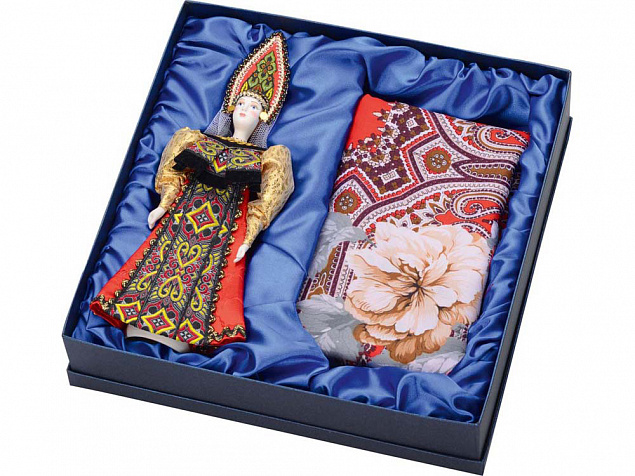Подарочный набор "Катерина": кукла, платок с логотипом в Астрахани заказать по выгодной цене в кибермаркете AvroraStore