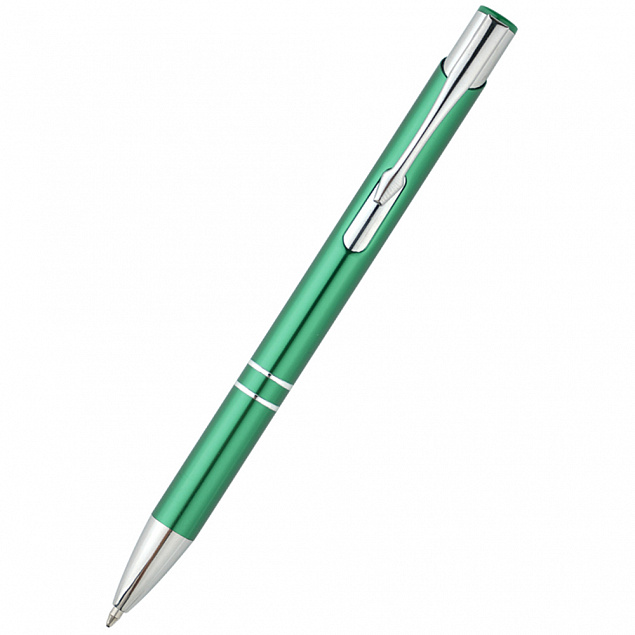 Ручка металлическая Holly - Зеленый FF с логотипом в Астрахани заказать по выгодной цене в кибермаркете AvroraStore
