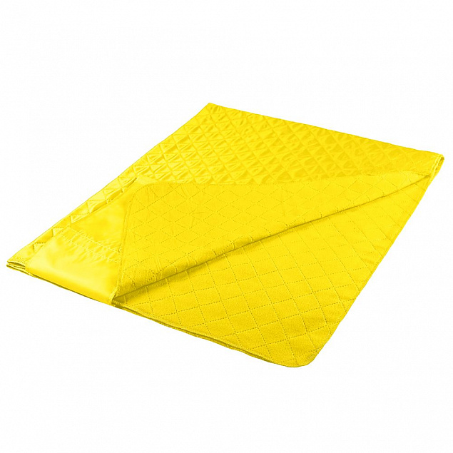 Плед для пикника Comfy, желтый с логотипом в Астрахани заказать по выгодной цене в кибермаркете AvroraStore