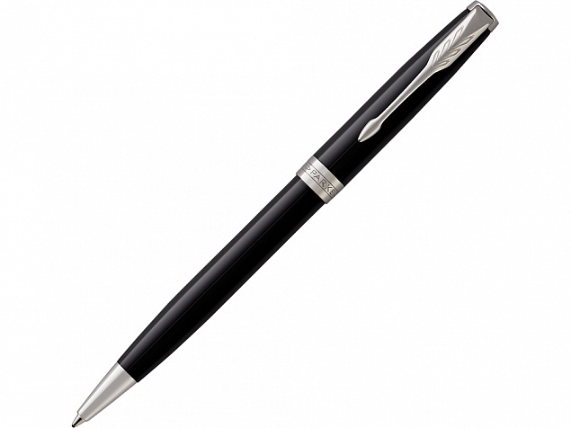 Ручка шариковая Parker Sonnet Core Black Lacquer CT с логотипом в Астрахани заказать по выгодной цене в кибермаркете AvroraStore