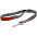 Лента для бейджа с ретрактором Devon, серая с красным с логотипом в Астрахани заказать по выгодной цене в кибермаркете AvroraStore