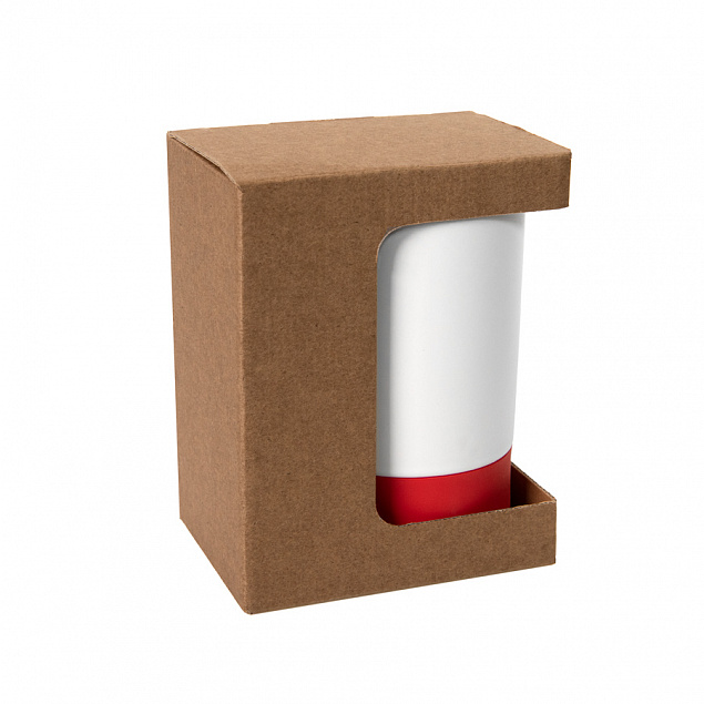 Коробка для кружки 26700, размер 11,9х8,6х15,2 см, микрогофрокартон, коричневый с логотипом в Астрахани заказать по выгодной цене в кибермаркете AvroraStore