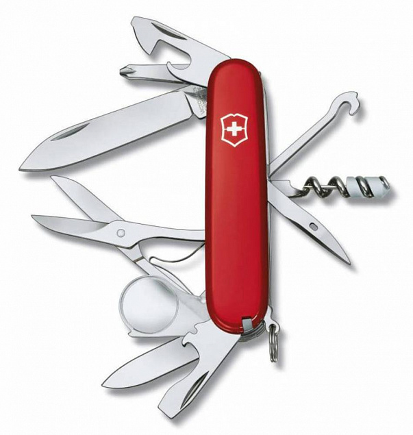 Офицерский нож Explorer 91, красный с логотипом в Астрахани заказать по выгодной цене в кибермаркете AvroraStore