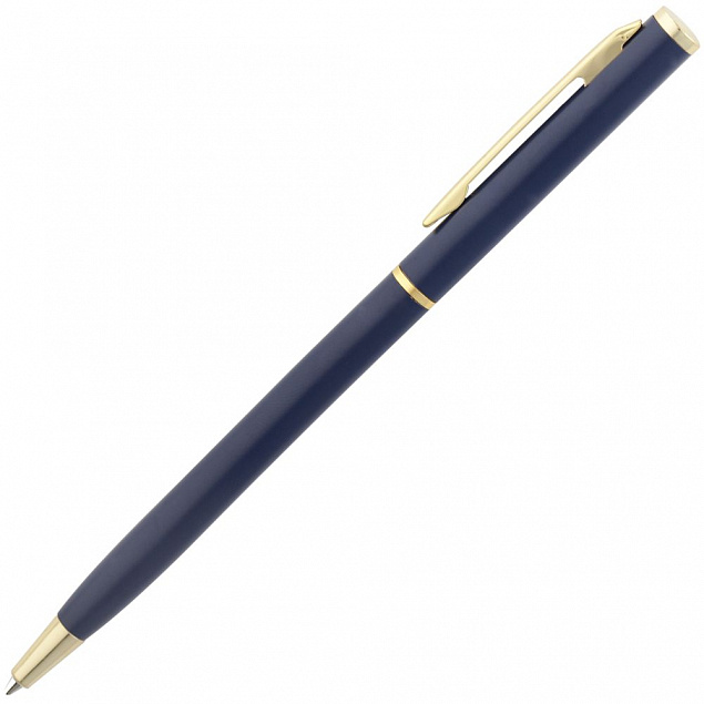 Ручка шариковая Hotel Gold, ver.2, синяя с логотипом в Астрахани заказать по выгодной цене в кибермаркете AvroraStore