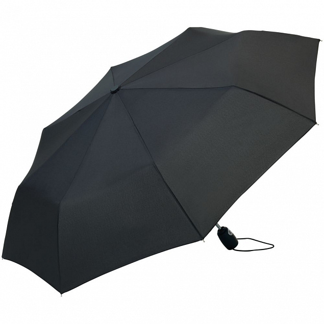Зонт складной ARE-AOC, черный с логотипом в Астрахани заказать по выгодной цене в кибермаркете AvroraStore