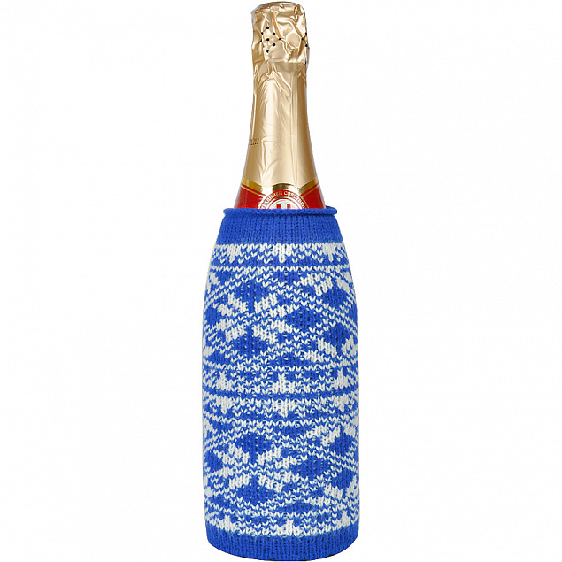 Чехол вязаный на бутылку/термос "Зимний орнамент" с логотипом в Астрахани заказать по выгодной цене в кибермаркете AvroraStore