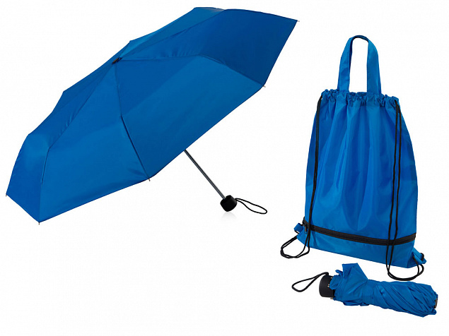Зонт «Picau» из переработанного пластика в сумочке с логотипом в Астрахани заказать по выгодной цене в кибермаркете AvroraStore