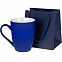 Пакет под кружку Cupfull, темно-синий с логотипом в Астрахани заказать по выгодной цене в кибермаркете AvroraStore