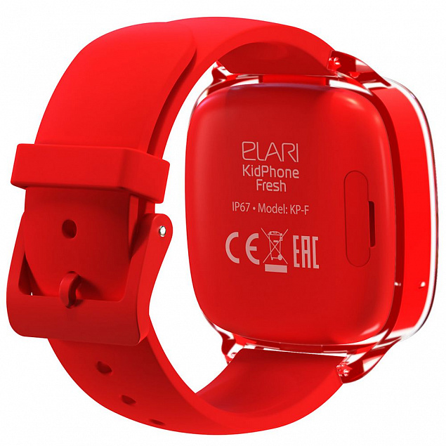 Умные часы Elari KidPhone Fresh, красные с логотипом в Астрахани заказать по выгодной цене в кибермаркете AvroraStore