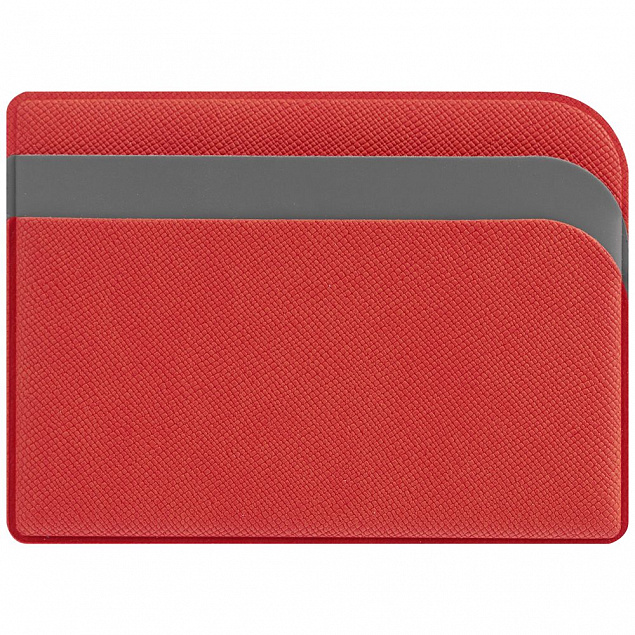 Чехол для карточек Dual, красный с логотипом в Астрахани заказать по выгодной цене в кибермаркете AvroraStore
