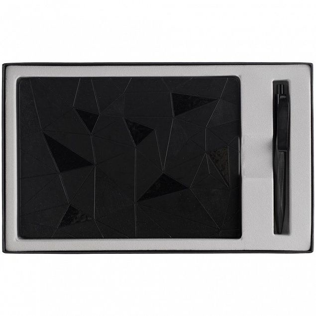 Набор Gems: ежедневник и ручка, черный с логотипом в Астрахани заказать по выгодной цене в кибермаркете AvroraStore
