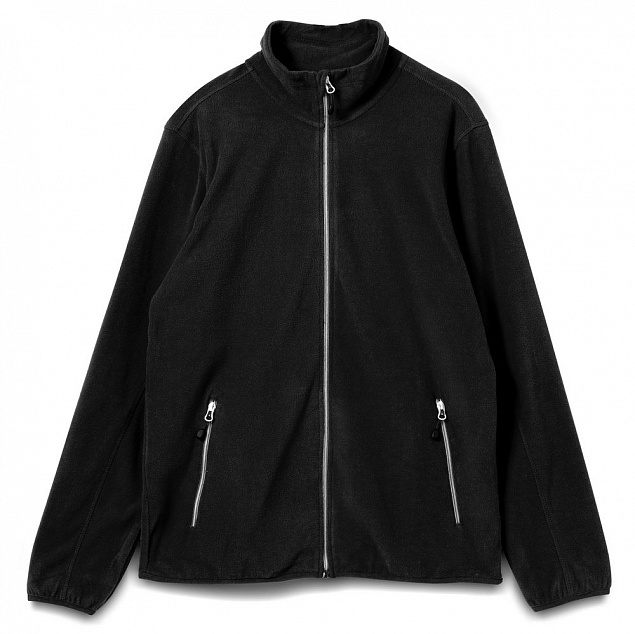Куртка флисовая мужская TWOHAND черная с логотипом в Астрахани заказать по выгодной цене в кибермаркете AvroraStore