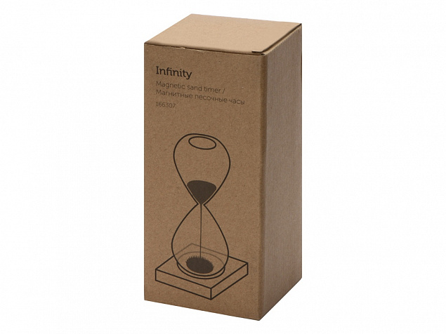 Песочные магнитные часы на деревянной подставке Infinity с логотипом в Астрахани заказать по выгодной цене в кибермаркете AvroraStore