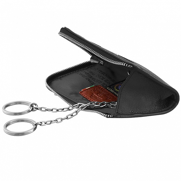 Ключница Inserto, черная с логотипом в Астрахани заказать по выгодной цене в кибермаркете AvroraStore