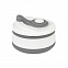 Стакан складной BUTTON;  300 мл, силикон, серый с логотипом в Астрахани заказать по выгодной цене в кибермаркете AvroraStore