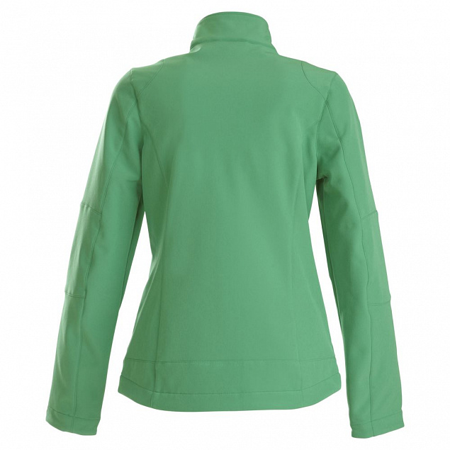 Куртка софтшелл женская TRIAL LADY, зеленая с логотипом в Астрахани заказать по выгодной цене в кибермаркете AvroraStore