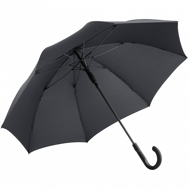 Зонт-трость с цветными спицами Color Style, серый с логотипом в Астрахани заказать по выгодной цене в кибермаркете AvroraStore