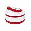 Стакан складной BUTTON;  300 мл, силикон, красный с логотипом в Астрахани заказать по выгодной цене в кибермаркете AvroraStore