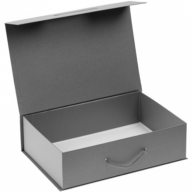 Коробка Case, подарочная, серебристая с логотипом в Астрахани заказать по выгодной цене в кибермаркете AvroraStore