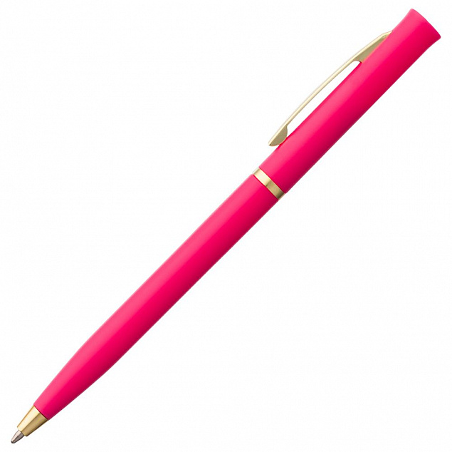 Ручка шариковая Euro Gold, розовая с логотипом в Астрахани заказать по выгодной цене в кибермаркете AvroraStore