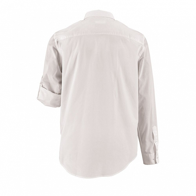 Рубашка мужская BURMA MEN, белая с логотипом в Астрахани заказать по выгодной цене в кибермаркете AvroraStore