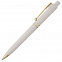 Ручка шариковая Raja Gold, белая с логотипом в Астрахани заказать по выгодной цене в кибермаркете AvroraStore