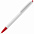 Ручка шариковая Tick, белая с красным с логотипом в Астрахани заказать по выгодной цене в кибермаркете AvroraStore