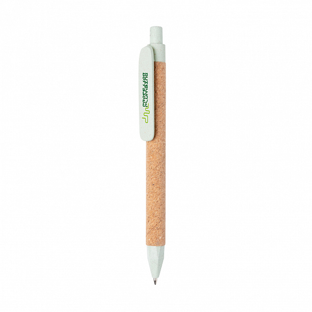 Эко-ручка Write, зеленый с логотипом в Астрахани заказать по выгодной цене в кибермаркете AvroraStore