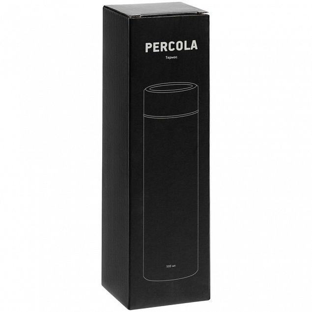 Термос с ситечком Percola, черный с логотипом в Астрахани заказать по выгодной цене в кибермаркете AvroraStore
