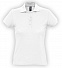 Рубашка поло женская PASSION 170, белая с логотипом в Астрахани заказать по выгодной цене в кибермаркете AvroraStore