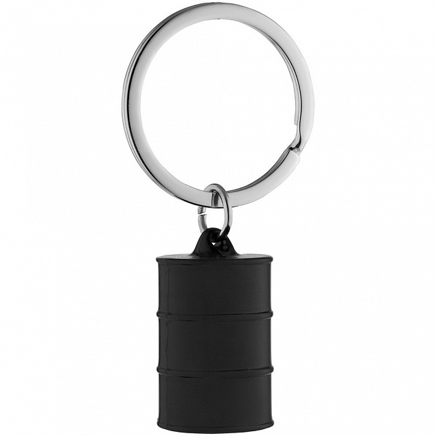 Брелок Barrel, черный с логотипом в Астрахани заказать по выгодной цене в кибермаркете AvroraStore