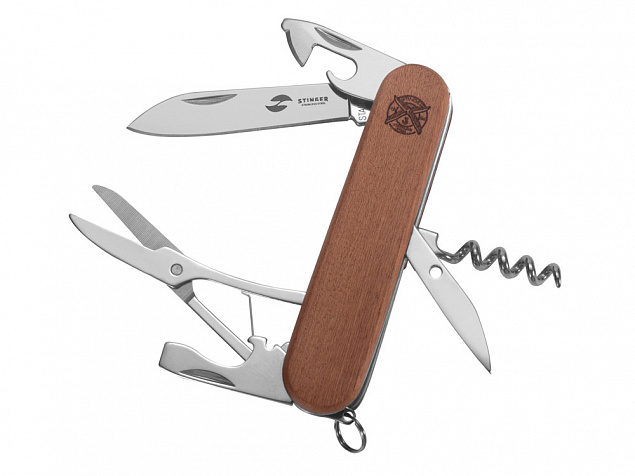 Нож перочинный, 90 мм, 11 функций с логотипом в Астрахани заказать по выгодной цене в кибермаркете AvroraStore