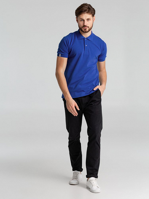 Рубашка поло мужская Virma Premium, ярко-синяя (royal) с логотипом в Астрахани заказать по выгодной цене в кибермаркете AvroraStore