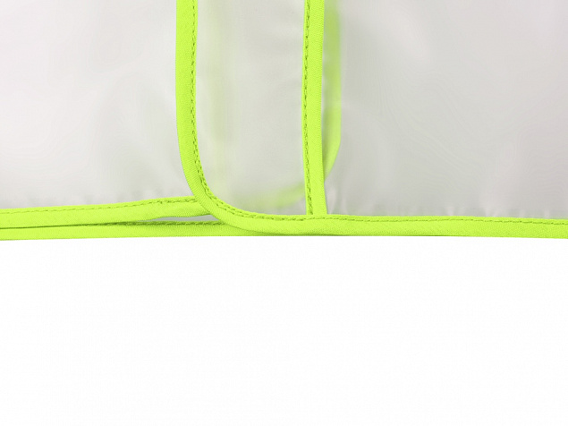 Дождевик Providence, прозрачный/зеленый с чехлом с логотипом в Астрахани заказать по выгодной цене в кибермаркете AvroraStore