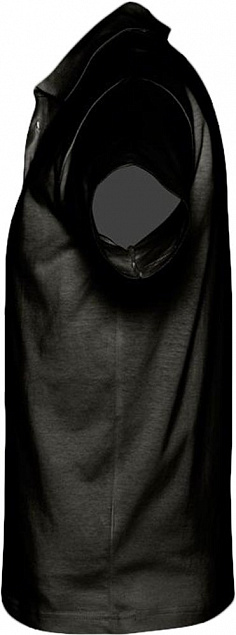 Рубашка поло мужская Prescott Men 170, черная с логотипом в Астрахани заказать по выгодной цене в кибермаркете AvroraStore