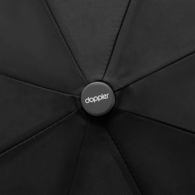 Зонт складной Fiber Magic, черный с логотипом в Астрахани заказать по выгодной цене в кибермаркете AvroraStore