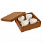 Набор "Ксю":чайная пара (4шт) и чайная ложка (4шт) с подставкой в подарочной упаковке с логотипом в Астрахани заказать по выгодной цене в кибермаркете AvroraStore