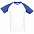 Футболка мужская двухцветная FUNKY 150, белая с ярко-синим с логотипом в Астрахани заказать по выгодной цене в кибермаркете AvroraStore