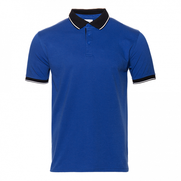 Рубашка поло StanContrast Синий с логотипом в Астрахани заказать по выгодной цене в кибермаркете AvroraStore