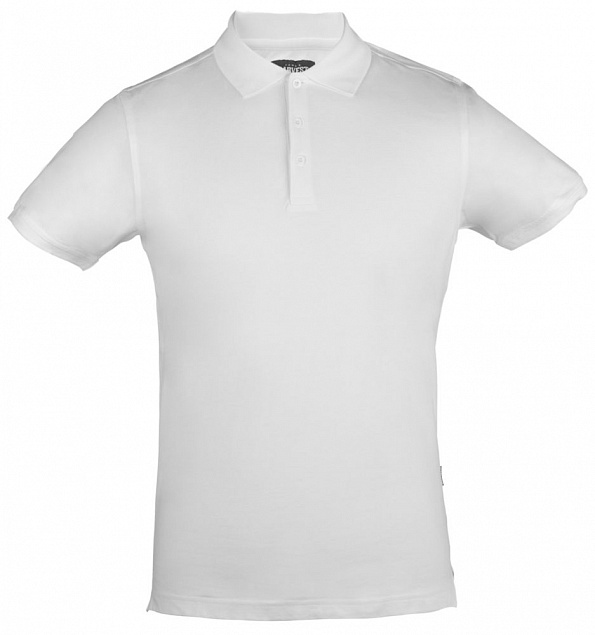 Рубашка поло стретч мужская EAGLE, белая с логотипом в Астрахани заказать по выгодной цене в кибермаркете AvroraStore