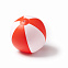 Мяч надувной SAONA, Белый/Красный с логотипом в Астрахани заказать по выгодной цене в кибермаркете AvroraStore