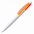 Ручка шариковая Bento, белая с оранжевым с логотипом в Астрахани заказать по выгодной цене в кибермаркете AvroraStore