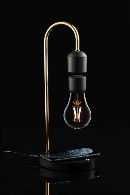 Левитирующая лампа с функцией беспроводной зарядки leviStation с логотипом в Астрахани заказать по выгодной цене в кибермаркете AvroraStore