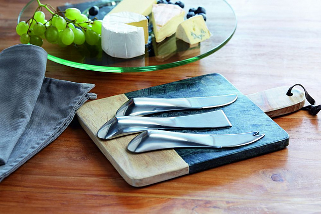 Набор ножей для сыра Wave с логотипом в Астрахани заказать по выгодной цене в кибермаркете AvroraStore