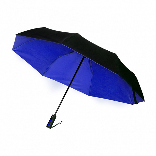 Автоматический противоштормовой складной зонт Sherp - Синий HH с логотипом в Астрахани заказать по выгодной цене в кибермаркете AvroraStore