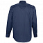 Рубашка мужская с длинным рукавом Bel Air, темно-синяя (кобальт) с логотипом в Астрахани заказать по выгодной цене в кибермаркете AvroraStore