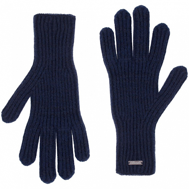Перчатки Bernard, темно-синие с логотипом в Астрахани заказать по выгодной цене в кибермаркете AvroraStore