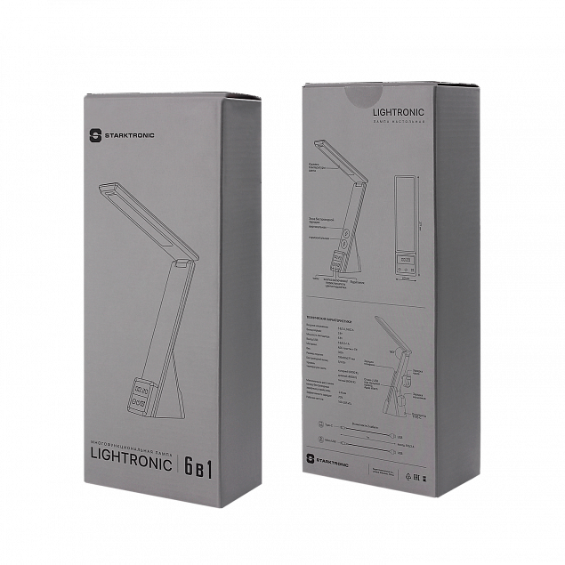 Многофункциональная лампа 6 в 1,  Lightronic (белый) с логотипом в Астрахани заказать по выгодной цене в кибермаркете AvroraStore
