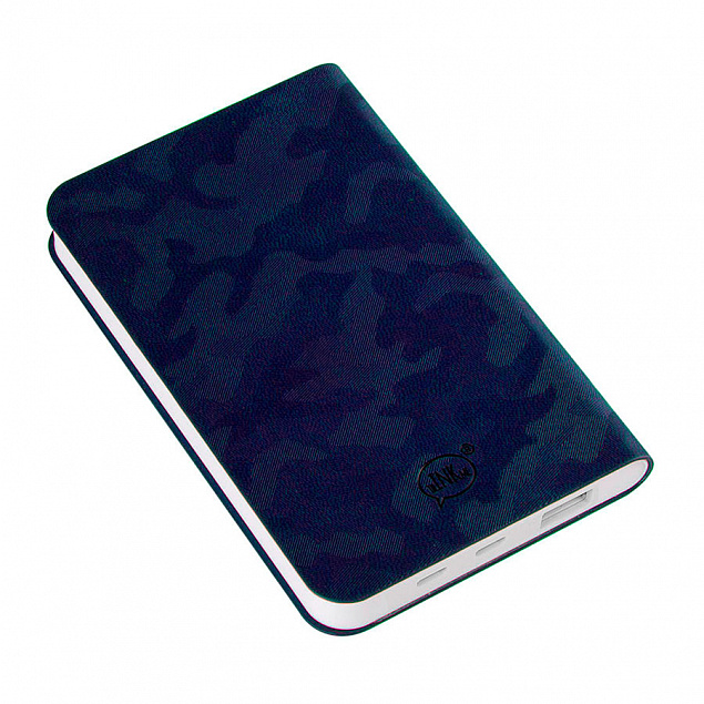 Универсальный аккумулятор "Tabby" (5000mAh), темно-синий, 7,5х12,1х1,1см с логотипом в Астрахани заказать по выгодной цене в кибермаркете AvroraStore